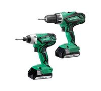 HiKOKI Pacco Doppio Trapano Combi E Urto Driver 18V 2 X 1.5Ah LI-ION KC18DGLJAZ
