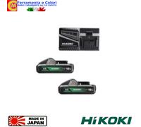 HIKOKI PACK 2 BATTERIA UC18YFSLWEZ 18V per 4AH Litio a Slitta + Caricabatteria
