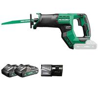 HIKOKI Sega a sciabola a batteria CR18DMA (18 V (2 x 4,0 Ah) Li-ion, lama 29 mm, seghe in legno Ø 300 mm, diametro tubo: 130 mm, seghe in acciaio Ø:19 mm)