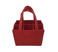 HIKOO DAILY Borsa leggera pieghevole per bottiglia di vino da viaggio con maniglia per il trasporto Picnic resistente agli strappi impermeabile 6 scomparti BBQ Party, Rosso, Taglia unica