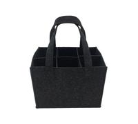 HIKOO DAILY Borsa leggera pieghevole per bottiglia di vino da viaggio con maniglia per il trasporto Picnic resistente agli strappi impermeabile 6 scomparti BBQ Party, Nero , Taglia unica