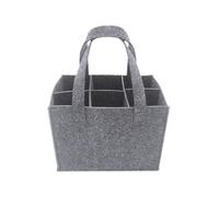 HIKOO DAILY Borsa leggera pieghevole per bottiglia di vino da viaggio con maniglia per il trasporto Picnic resistente agli strappi impermeabile 6 scomparti BBQ Party, grigio, Taglia unica