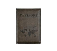 HIKOO DAILY Custodia in pelle PU per carte di credito, semplice e alla moda, per passaporto, sottile, da viaggio, portafoglio, Verde, Taglia unica