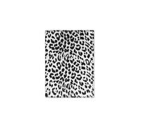 HIKOO DAILY Custodia per passaporto con stampa leopardata, da viaggio, con fiore, da donna, in pelle PU, portafoglio per carte di credito, biglietti neri, custodia per passaporti, A, Taglia unica