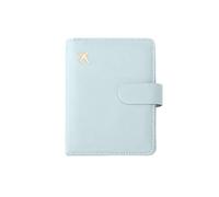 HIKOO DAILY Custodia per passaporto RFID in pelle PU da uomo donna porta passaporto da viaggio con porta carte di credito custodia protettiva a portafoglio, Azzurro, Taglia unica