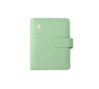 HIKOO DAILY Custodia per passaporto RFID in pelle PU da uomo donna porta passaporto da viaggio con porta carte di credito custodia protettiva a portafoglio, Verde, Taglia unica