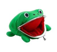 HIKOO DAILY Portafoglio a forma di rana Portamonete Portachiavi Carino Peluche Rana Cartone Animato Borsa per le Donne Accessori Borsa, Verde, 1 pezzo