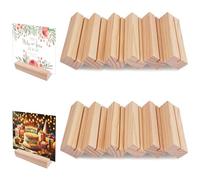 HIKPACKER 12 Pezzi Portacarte in Legno per Matrimoni, Porta Menu da Tavolo