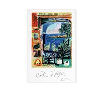 HIKPYY Costa Azzurra, poster su tela, decorazione artistica da parete per soggiorno, camera da letto, 60 x 90 cm