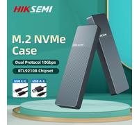 Hiksemi Dual Protocol M2 NVMe/NGFF SATA SSD Case 10Gbps HDD Box M.2 NVME SSD a USB 3.1 custodia esterna per 2242 2260 2280