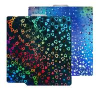 HIKUDIY New Upgraded 257 x 257 mm H1H Build Plate per Bambu Lab P2S/A1/X1C/X1/X1E/P1P/P1S, Gocce d'acqua lisce + piastra in acciaio a molla liscia Sweetheart, piastra flessibile per stampanti 3D Bambu