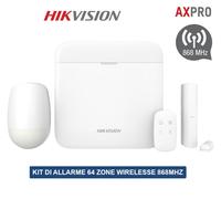 HIKVISION AX PRO KIT DI ALLARME PROFESSIONALE 64 ZONE 868MHZ WIRELESS SENZA FILI