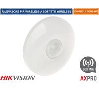HIKVISION AX PRO RILEVATORE DA SOFFITTO PIR DA INTERNO WIRELESS 868MHZ 8M 120°