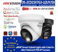 Hikvision DS-2CD2387G3-LIS2UY/SL DS-2CD2387G3-LIS2UY/SRB 8MP 4K Smart Hybrid Light ColorVu3.0 Acusense3.0 Telecamera IP di rete POE