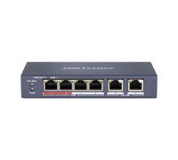 HIKVISION SWITCH 10/100 POE METALLICO L2, UNMANAGED, 4 10/100M RJ45 POE PORTS, 2