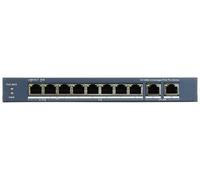 Switch Hikvision DS-3E0310HP-E(C) 8x PoE 10/100 Mbps 2x Gigabit RJ45 Blu
