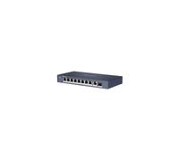 HIKVISION SWITCH 10-PORT GIGABIT UNMANAGED HI-POE SWITCH 8 GIGABIT RJ45 POE PORTS, 1 GIGABIT RJ45, 1