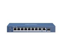 HIKVISION SWITCH 8 PORT GIGABIT UNMANAGED POE SWITCH 1 GIGABIT RJ45 UPLINK PORT, 1 GIGABIT SFP UPLI