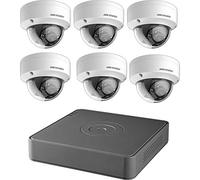 HIKVISION DS-7208HUHI-K1 DS-2CE56H1T-ITM - Sistema di sicurezza CCTV da 5 MP, 4 K, 8 canali, 2 TB, H.265+, HIK 5 MP, 2,8 mm, 6 telecamere per esterni