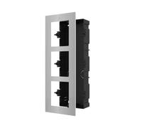Hikvision DS-KD-ACF3/S.Videointercom KD8Cassetta da incasso completa di cornice Acciaio a tre moduli