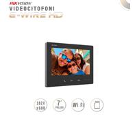 HIKVISION DS-KH7300EY-WTE2.Monitor Display 2-WIRE HD 7"Touch PoE Nero wi-fi Ris.1024x600