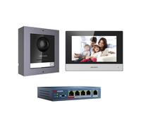 Hikvision DS-KIS602 Videocitofono Intercom IP Monofamiliare Espandibile App H...