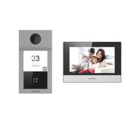 Kit videocitofono IP Hikvision per villa o casa. pulsante di chiamata singolo. DS-KIS604-S(C)(O-STD)/Europe BV