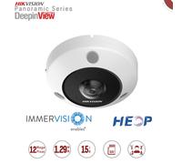 Hikvision Fisheye DS-2CD63C5G1-IVS.Serie Panoramic 12MP conta persone con audio lente 1,29mm
