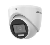 Hikvision DS-2CE76D0T-LMFS(2.8mm) Telecamera Turret Fissa Audio con Luce Ibrida Intelligente da 2MP per Interni
