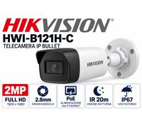 Hikvision HWI-B121H-C Telecamera IP Bullet 2MP PoE IR 20m 2.8mm IP67 H.265+