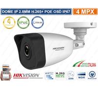 HIKVISION HWI-B140H TELECAMERA BULLET IP HD+ 4MPX 2.8MM H.265+ POE OSD IP67