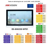 HIKVISION Monitor da interno PoE multilingue da 7 pollici DS-KH6350-WTE1 sostituire DS-KH6320-WTE1, app Hik-connect, WiFi, videocitofono