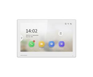 Hikvision Monitor Display Bianco Touch Screen interno 7" Intercom POE DS-KH6350-