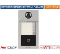 HIKVISION POSTAZIONE ESTERNA 4 PULSANTI VIDEOCITOFONO WIFI/ IP CON TELECAMERE HD