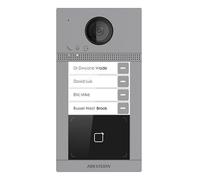 HIKVISION Posto Esterno Videocitofono 4 Pulsanti PoE con Lettore Tessere Wi-fi -