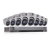 HIKVISION, sistema di sicurezza CCTV con videoregistratore, con 8 telecamere esterne da 5 MP, risoluzione 4K, a 8 canali, 2 TB, H.265+, 2,8 mm, con visione notturna, DS-7208HUHI-K1 DS-2CE56H1T-ITM