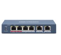 Hikvision Switch 10/100 Hi-Poe Metallico L2 Unmanaged 4 10/100M Rj45 Poe Ports 2 10/100M Rj45 Upl