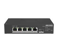HIKVISION SWITCH 4 PORT FAST ETHERNET SMART HARSH POE SWITCH 4 10/100M POE PORTS, 1 GIGABIT RJ45, 1