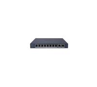 Hikvision switch l2, smart managed, 8 gigabit rj45 poe ports, 2 gigabit rj45 port, 802.3af/at, poe p