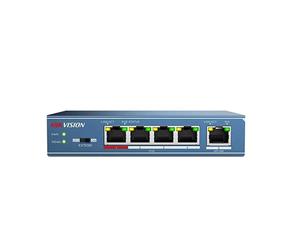 Hikvision Switch DS-3E0105P-E. Pro series 5 porte unmanaged 4 PoE 100Mbps 60W+ 1 uplink 100Mbps