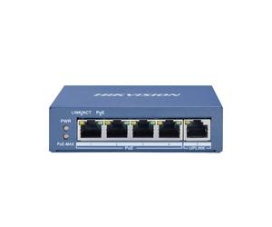 Hikvision Switch DS-3E0505P-E/M. Value Series 5 porte unmanaged 4 Gbps PoE 35W+ 1 uplink Gbps