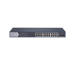 Hikvision Switch DS-3E1526P-SI.Smart Managed Series 24 porte managed 16Mbps PoE 370W + 2Uplink Fibra