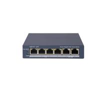 Hikvision switch l2, smart managed, 4 gigabit rj45 poe ports, 2 gigabit rj45 port, 802.3af/at, poe p