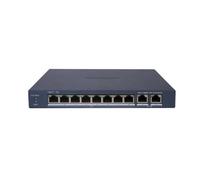 Hikvision switch l2, smart managed, 8 gigabit rj45 poe ports, 2 gigabit rj45 port, 802.3af/at, poe p