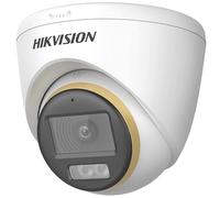 Hikvision Telecamera a torretta fissa HDTVI 2MP Smart Hybrid Light ColorVu con obiettivo fisso.