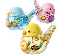 Hilai 3 Pezzi Fischietto per Uccelli, Fischietto per Uccelli per Bambini, Simpatico Giocattolo Acquatico con Fiori con Cordino, Giocattolo Musicale Portatile Sicuro per i più Piccoli