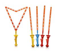 Hilai Bacchette per Bolle Grandi 4 Pezzi, Bacchette per Bolle a Forma di Spada per Bambini Bacchetta Gigante con Grandi e Piccole, 18 Pollici, Colore Casuale