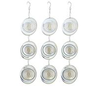 Hilai Dissuasori per Uccelli da Esterno, 3 Pezzi, dispositivi scaccia-Uccelli in Acciaio Inossidabile con riflesso 3D, per Balcone, Giardino, Stagno, Decorazione con Campanello a