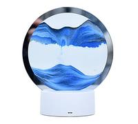 Hilai Giocattoli agitati per Bambini, Immagine Artistica in Sabbia in Movimento 3D Paesaggio di Sabbia Che scorre Lampada da Tavolo Display Artistico per Ornamenti per Ufficio Domestico Blu