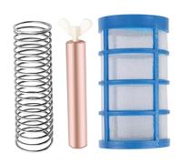 Hilai Kit di Ricambio in Rame per ionizzatore per Piscina con anodo di Rame 4, 1x0, 6, Skimmer a cestello e Molla, anodo Facile da Usare per ionizzatore per Piscina